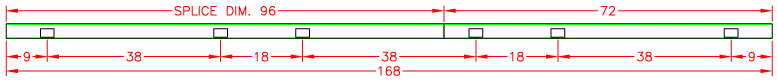 Rail Punching Layout 7168-RP and 10168-RP