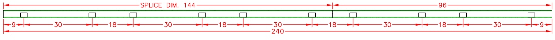 Rail Punching Layout 7240-RP and 10240-RP